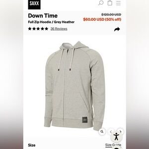 Downtime Full Zip Hoodie / Grey Heather